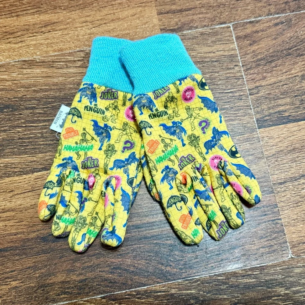 Batman Kids Mittens - Yellow and Blue